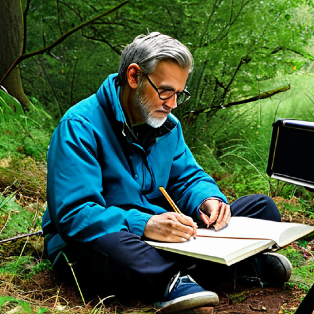 Ethical Sound Artist**
A thoughtful sound artist, surrounded by recording equipment and nature sounds. They are sketching ideas in a notebook, contemplating the impact of their art on society. The scene is bathed in soft, natural light, emphasizing responsibility and mindful creation. `Safe for work`, `appropriate content`, `fully clothed`, `professional`, `modest`, `perfect anatomy`, `natural proportions`, `artistic rendering`. Emphasize ethical sound art and a natural setting.
**